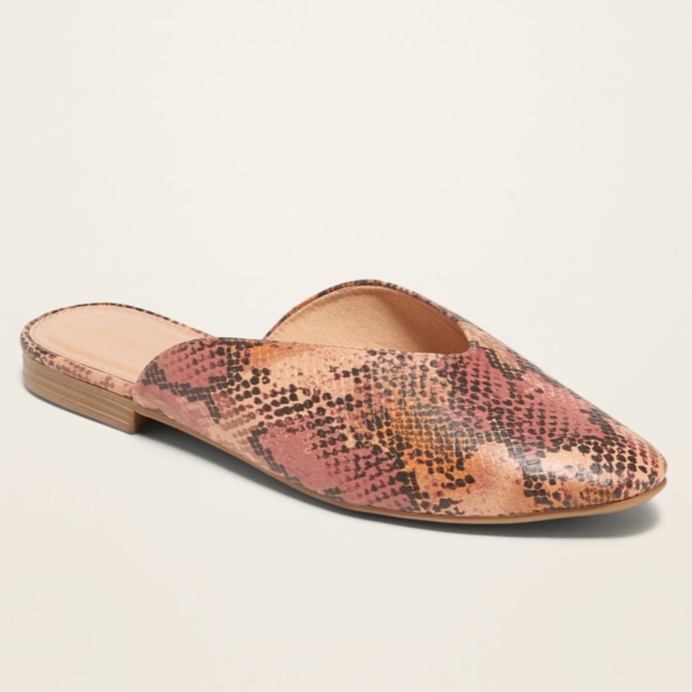 Old Navy Snakeskin Mules